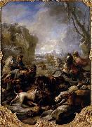 Loo, Louis-Michel van Bear Hunt oil painting on canvas
